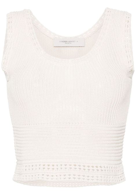 White crochet-knit tank top - women GOLDEN GOOSE | GWP01834P00146315103